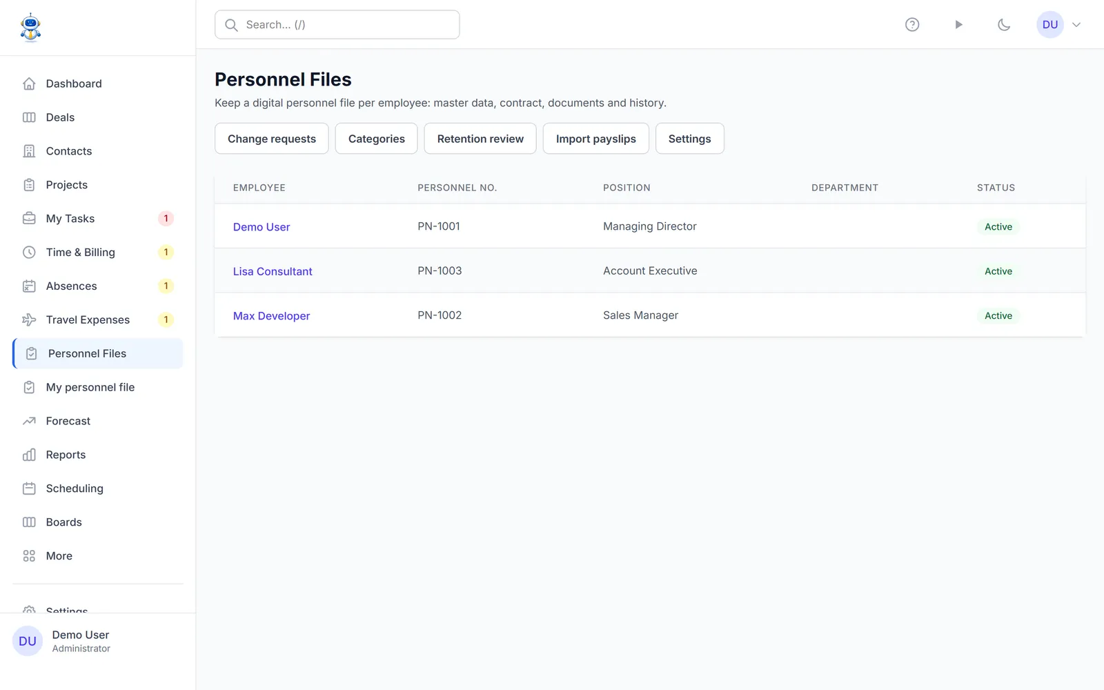 Every employee record in one secure place