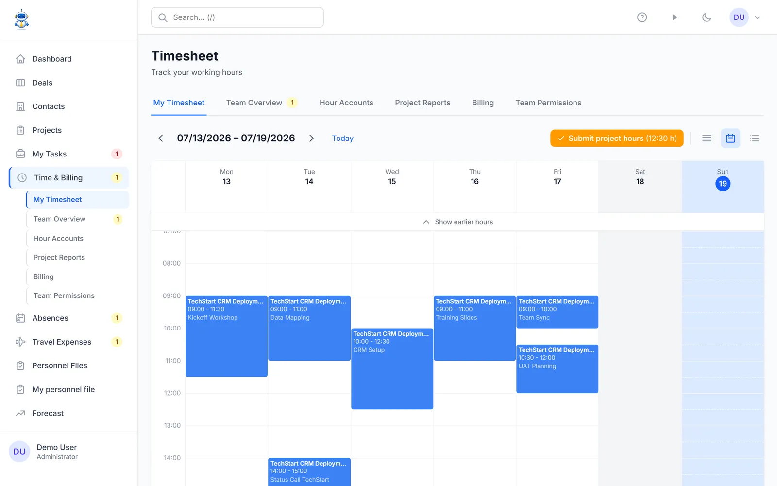 From logged hours to a finished invoice